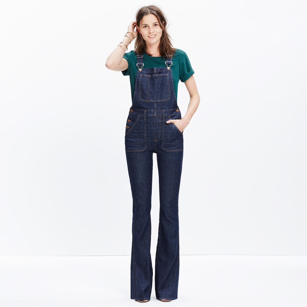 Madewell Flea Market Flare Overalls